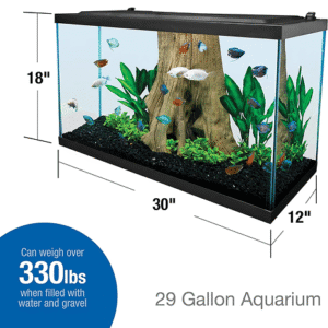 Tetra 29 Gallon Glass Aquarium – Rectangular Tank