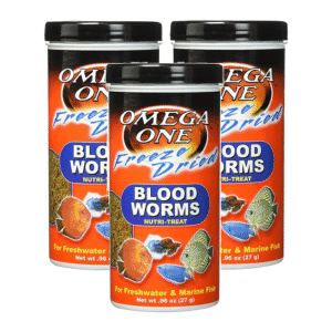 Omega One Freeze-Dried Bloodworms – High-Protein Treat for Aquarium Fish